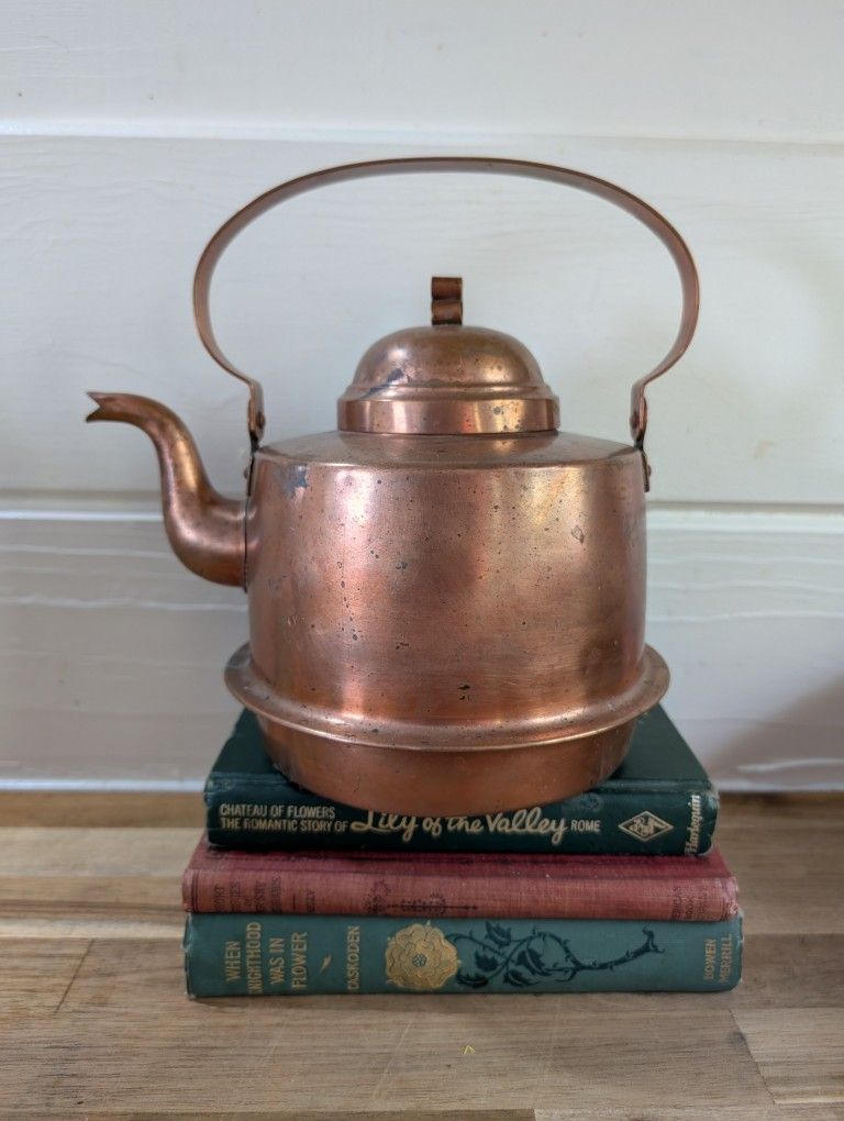 Antique Gottfrid Carlson 2 LPT Copper Kettle