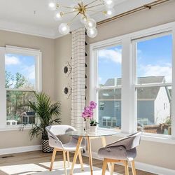 Modern 2 Chair Dining Set