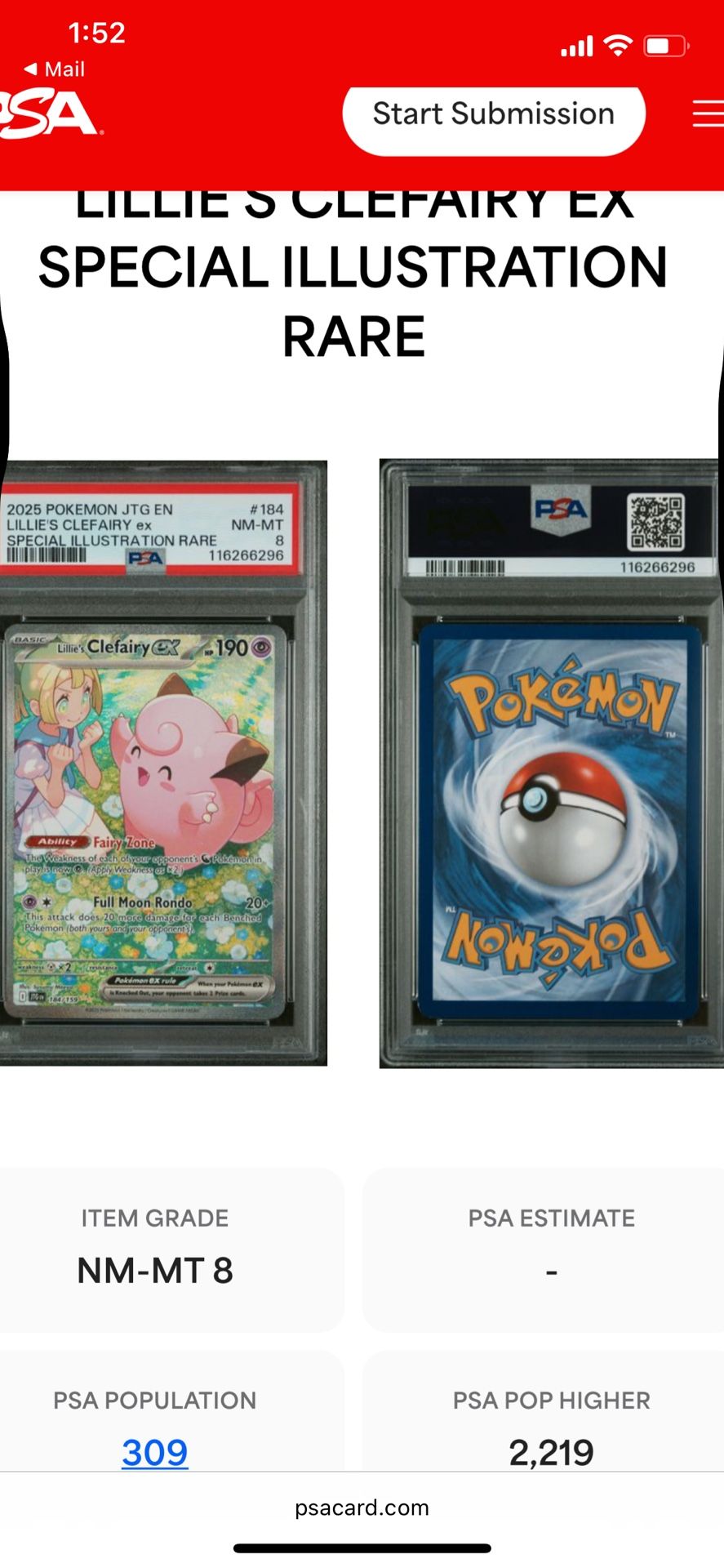 Lilith’s Clafairy Psa 8