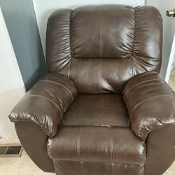 Recliner Chair Couch Faux Leather OBO