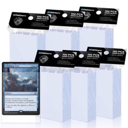 Plastic Card Protector Sleeves, 6 Pack of 100pc (New)