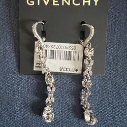 Givenchy Linear Drop Dangle Crystal Earrings