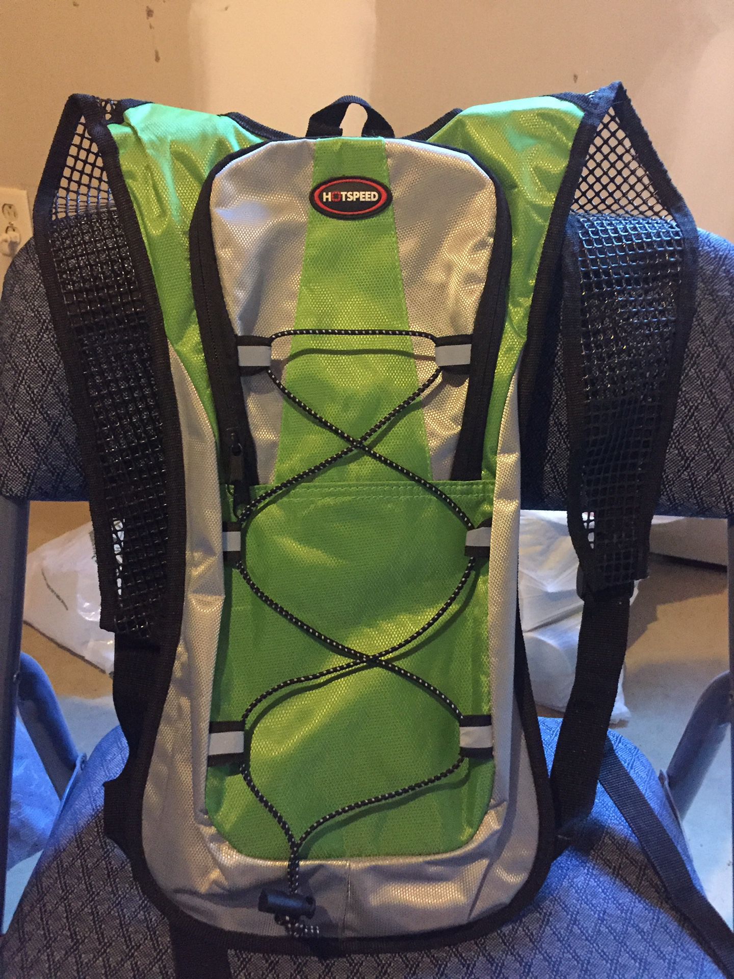 New ‘Hotspeed’ bicycling backpack. Lime green for easy visibility