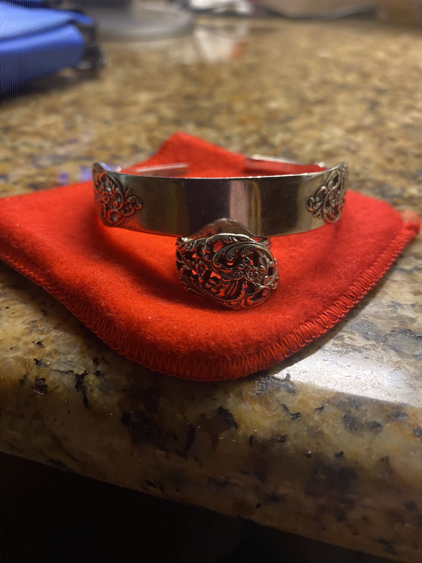 Reed And Barton Sterling Bracelet With Matching Ring