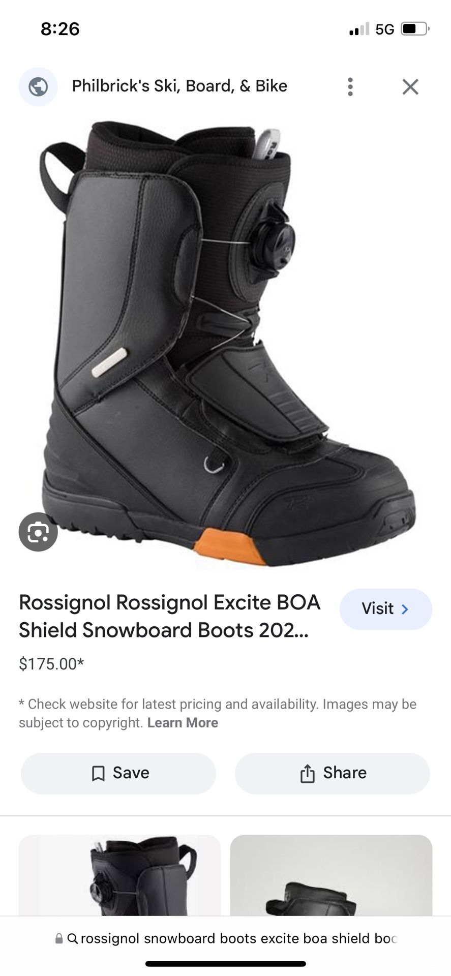 Rossignol snowboard boots excite boa shield boots