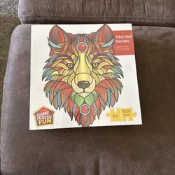 Game House Fun Tribal Wolf Mandala 1000 Pieces Jigsaw Puzzle 25 X 33