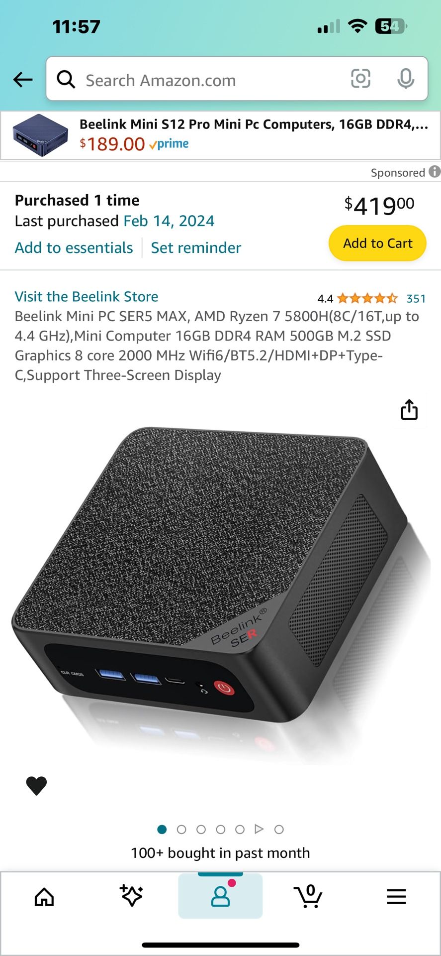 Beelink Mini PC SER5 MAX