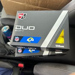 WILSON Duo Soft NFL Golf Balls (1 Dozen)-Los Angeles Rams,Yellow
