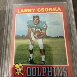 1971 LARRY CSONKA BGS 8 NM-MT TOPPS HOF MIAMI DOLPHINS ! #45 