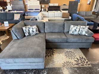 Large Dark Gray Sectional with Reversible Chaise