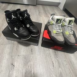 Jordan 4 Ls Oreo, Jordan 4 Se Neon 