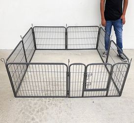 BRAND NEW $85 Pet 8-Panel Playpen, Each Panel (24” Tall X 32” Wide) Heavy Duty Dog Exercise Fence Gate Crate Kennel