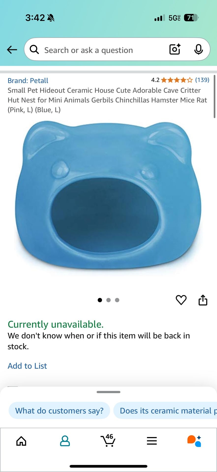 Hamster House, Bowl And Wheel. Rodent Bundle