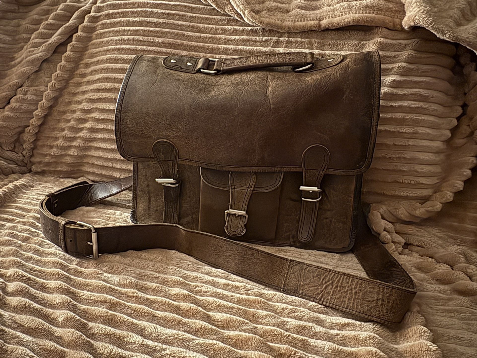 Scaramanga Leather Satchel