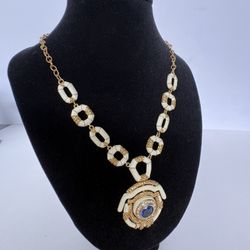 JBK Camrose & Kross Jackie Kennedy Enamel Necklace 21" 28.32g Box COA