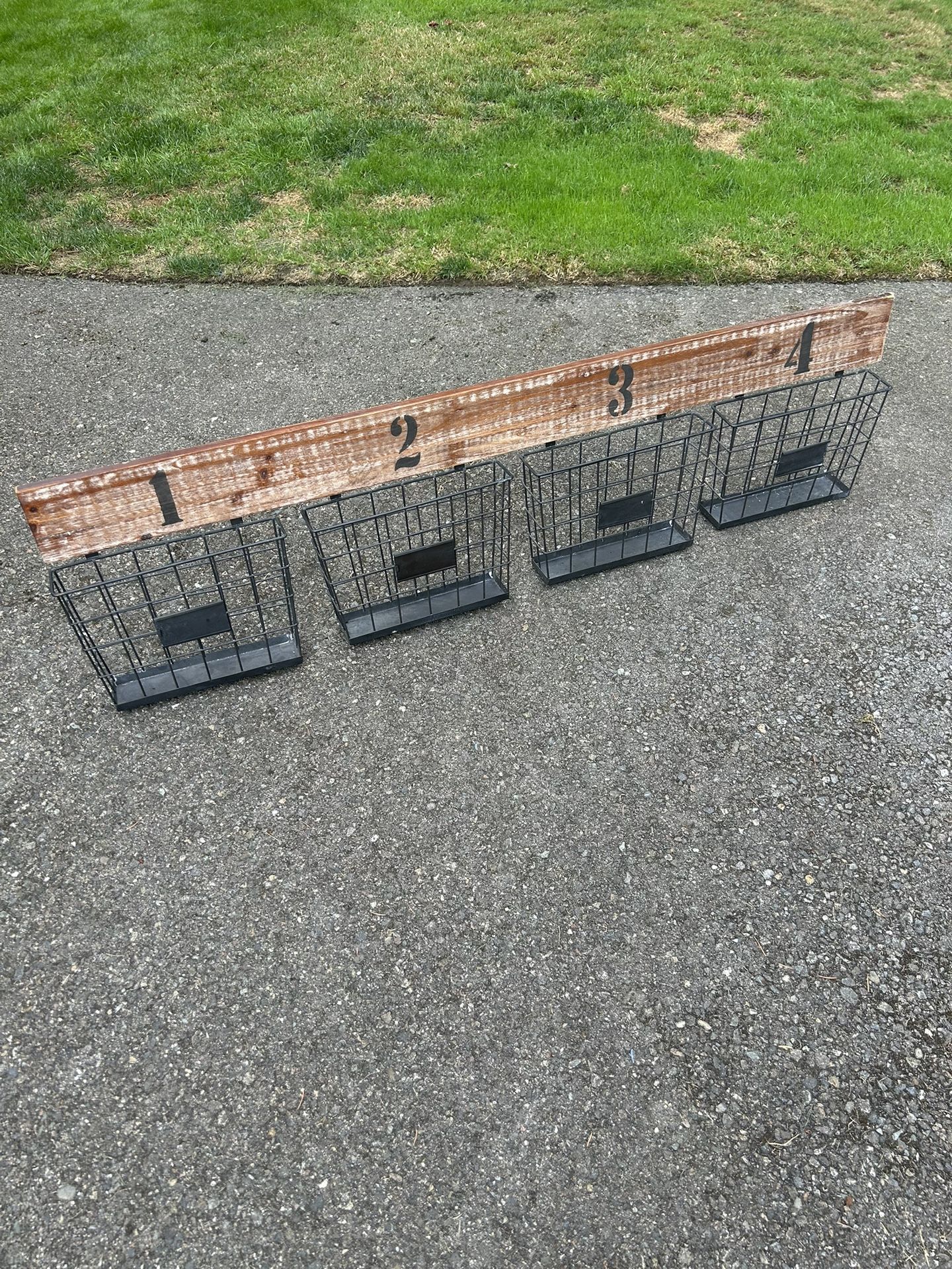 Hanging Storage - Wood & Metal Baskets
