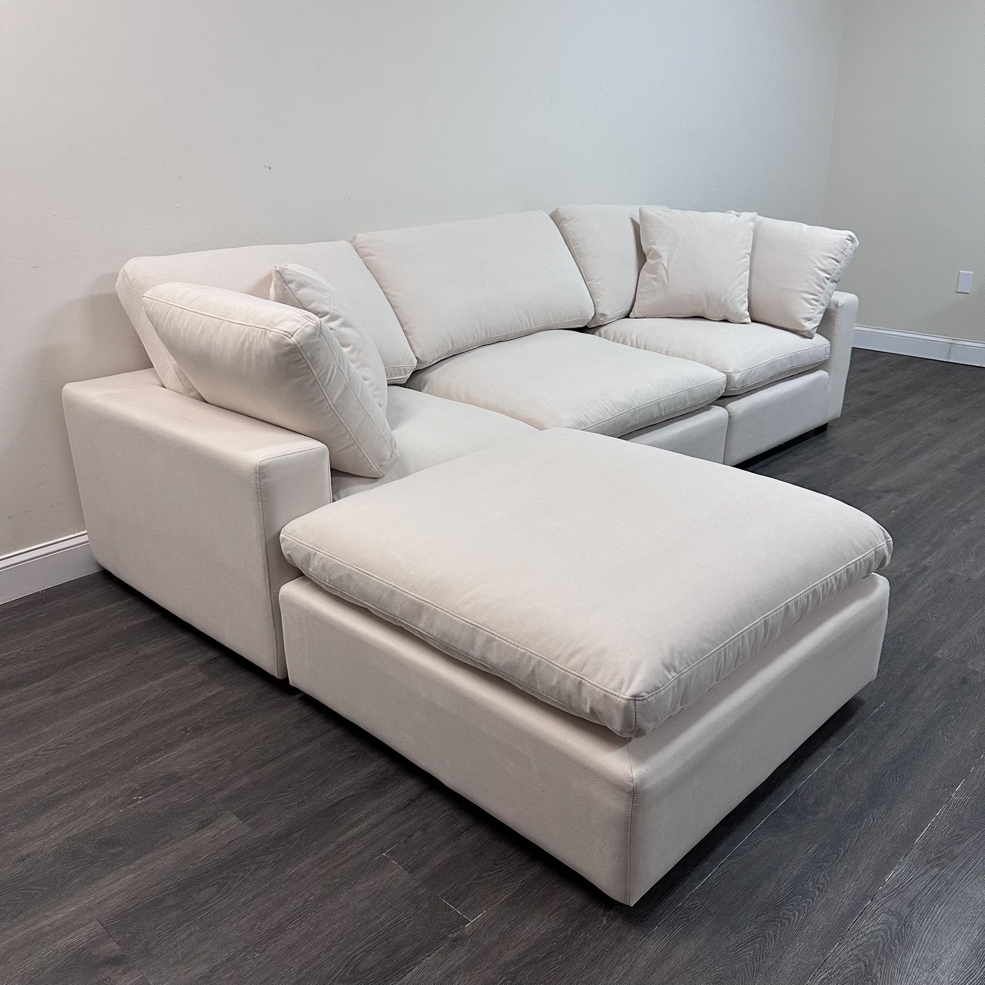 Beige Cloud Couch Sectional Sofa