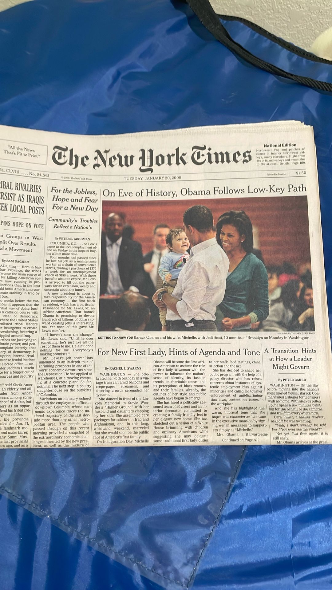 Obama New York Times January 20, 2009