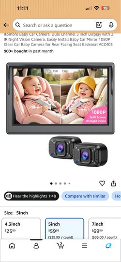 Baby Car Camera Dual