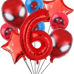 Spider-Man 6th Birthday Balloon Decoration