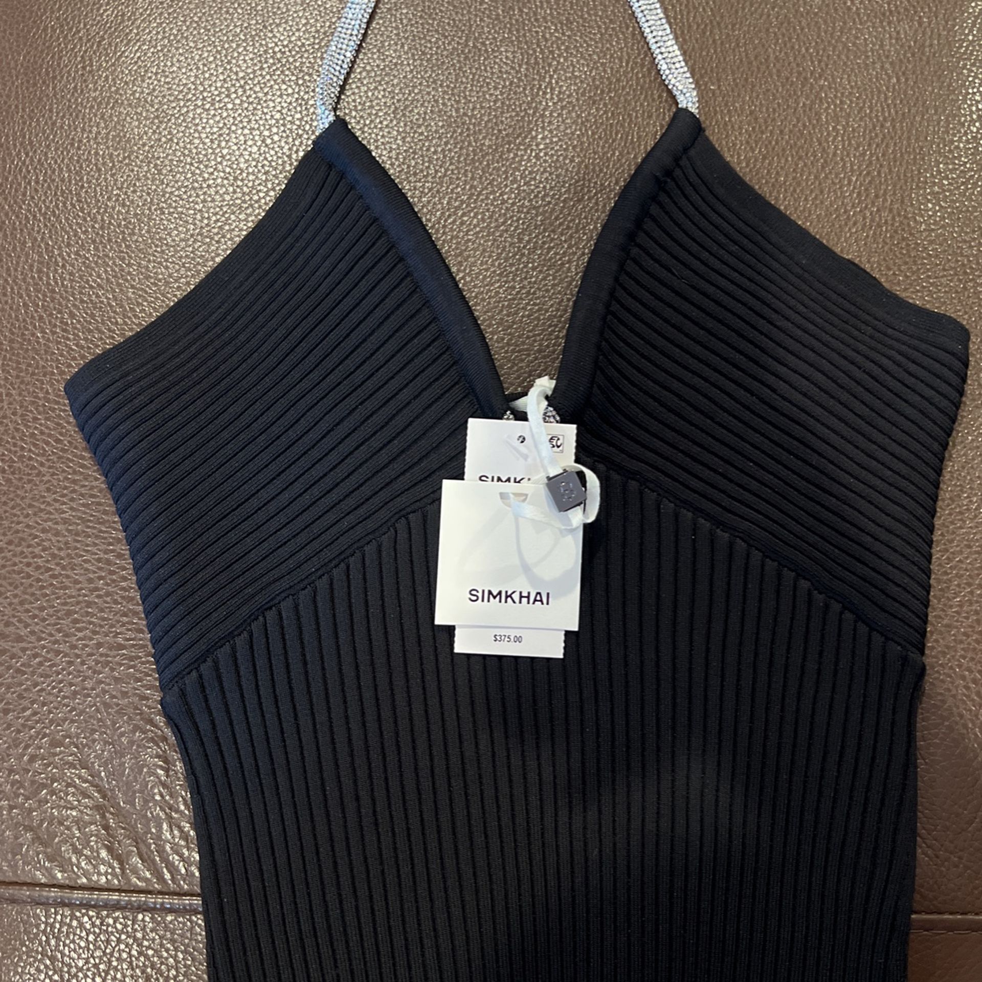 Simkhai Anouk Crystal Knit Halter Top