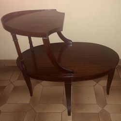 Antique Wood Deco Side Table
