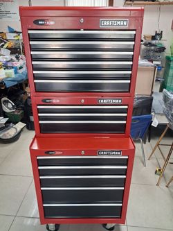 vintage Sears Craftsman 14-drawer rolling tool chest combo