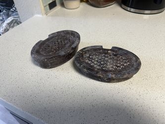 Pair of Stone Soap Dishes