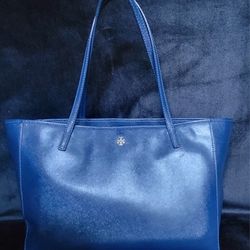 TB Tory Burch Blue Carry All Tote