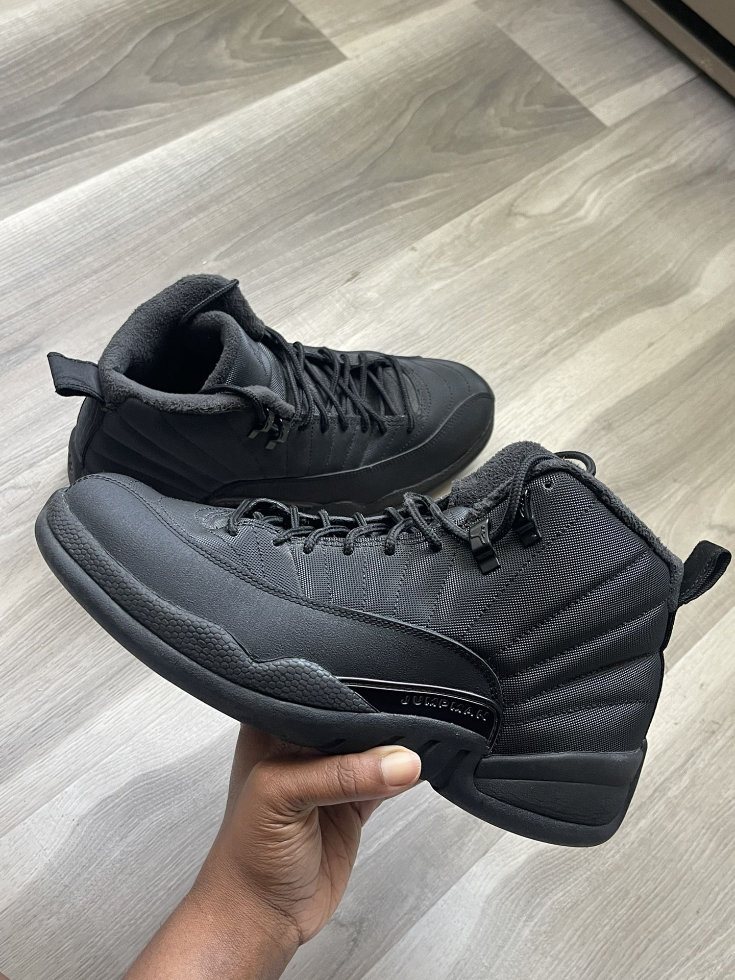 Jordan Retro 12 “Winterized Triple Black” Size 8.5