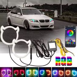 Multicolor LED Devil Demon Emoji Halos Angel Eyes For Headlights - Million Color Choices