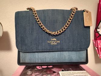 Denim coach purse