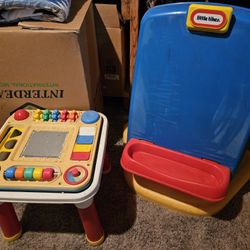 Activity Table And Little Tikes Adjustable Chalkboard