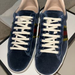 Gucci Ace Sneaker Blue Felt