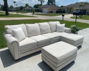 Clean White Sectional!