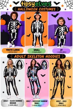 Tipsy elves skeleton costumes