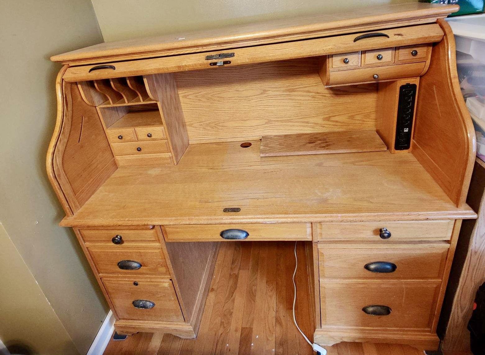 Sold Oak Rolltop Desk 