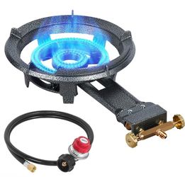 Estufa de propano portátil de hierro fundido de 13" para exteriores de 90.000 BTU /