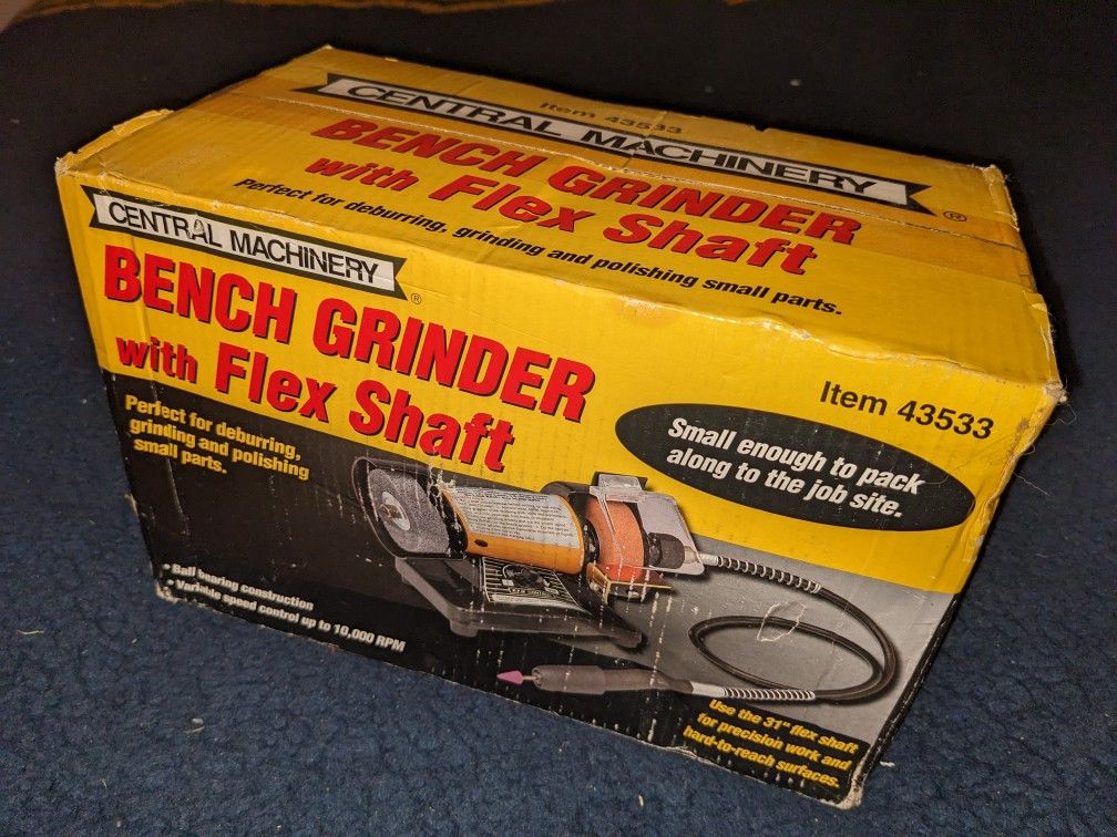 3" Bench Grinder With Flex Shaft (CENTRAL MACHINERY item 43533)