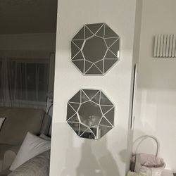 Double wall mirrors small decor