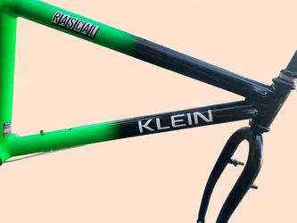 1990-91 Klein Rascal - Gator Fade Green/Black - Frameset w/ Mission Control MC1, Fork, Deore XT - Pre-Trek USA