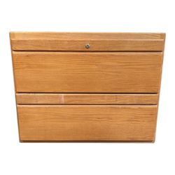 Mid Century Style Wood 2 Drawer Lateral File Cabinet 38.5” Office Storage
