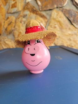 Lightbulb Painted Pig Ornament