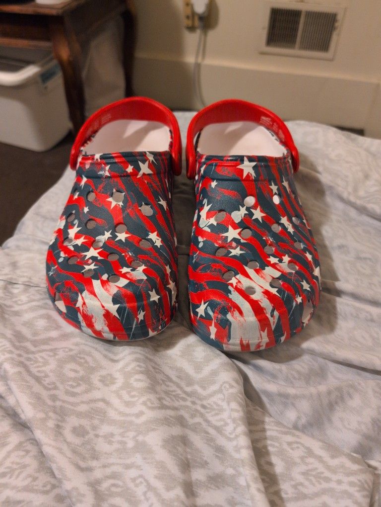 American Flag Crocs