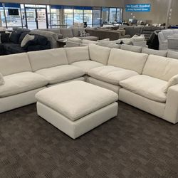 Light Cream White Feather Cloud Set