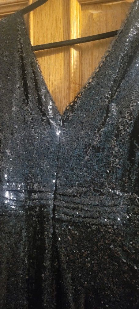 Kate Kasin Sequned Plus Size Dress