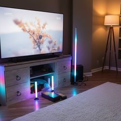 RGB LED Smart Light Bars Set (4) – App + Remote – $50