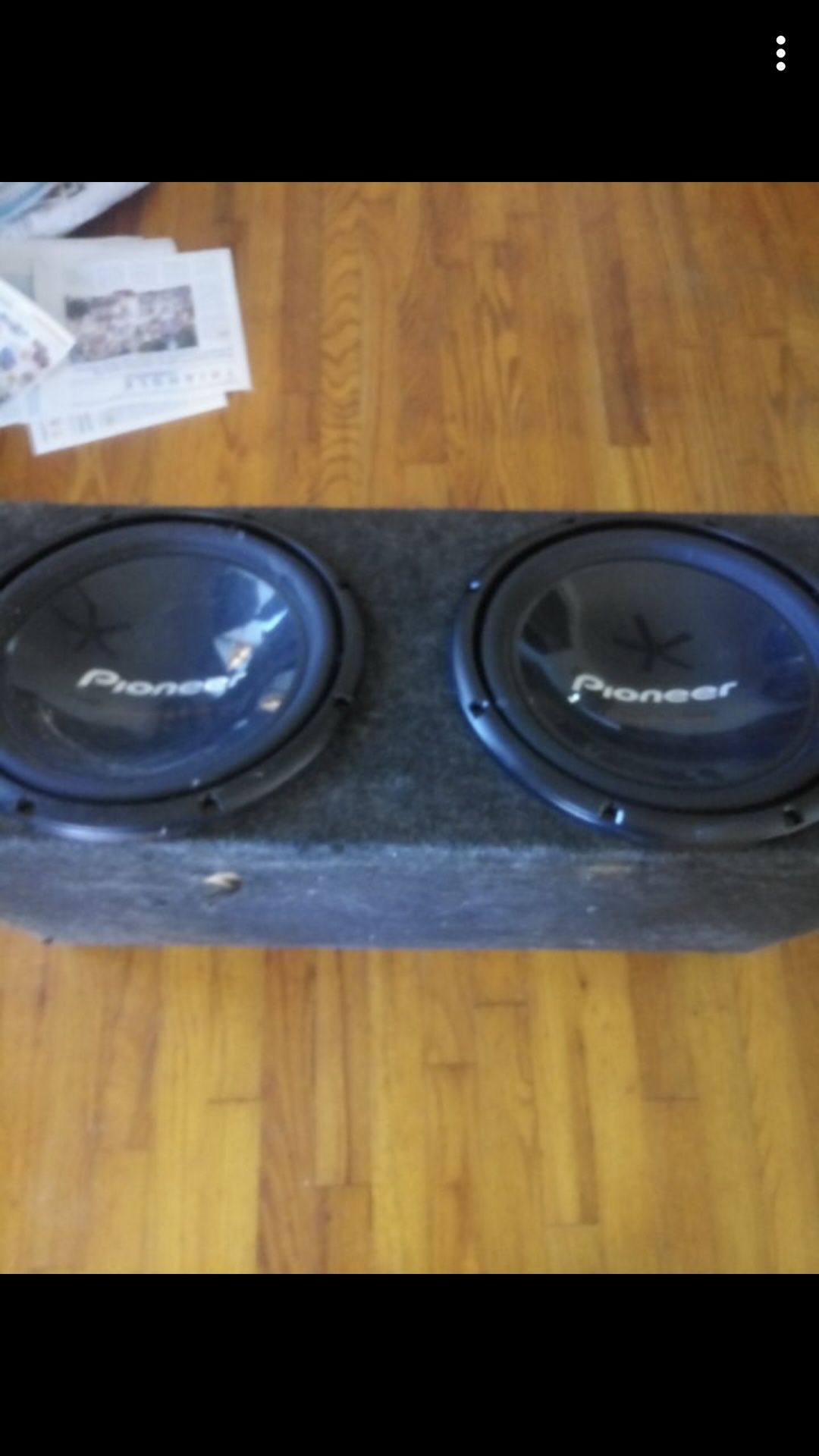 2- (12” Pioneer speakers in box)
