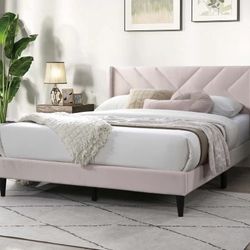 Full Pink Platform Bed With Ortho Mattress Included!!!