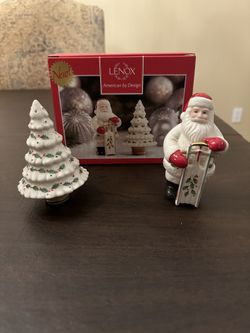 Lennox Santa And Christmas Tree, Salt And Pepper Shaker Set
